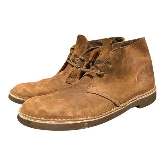 Clark’s Other - Clarks Men's Bushacre Chukka Desert Ankle Laced Boots Size 14 M Beeswax Leather